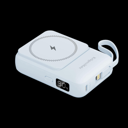 POWERBANK indukcyjny Kruger&Matz 10000 mAh Mag Safe z kablem niebieski