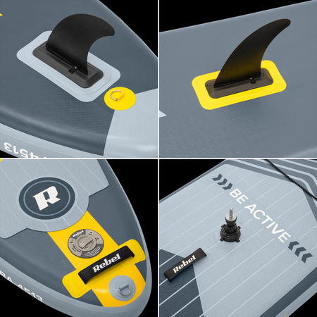 Deska REBEL ACTIVE SUP, windsurfing, pompowana, zestaw, 305x76x15