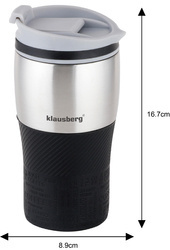 Kubek termiczny, czarny, 320ml Klausberg KB-7625