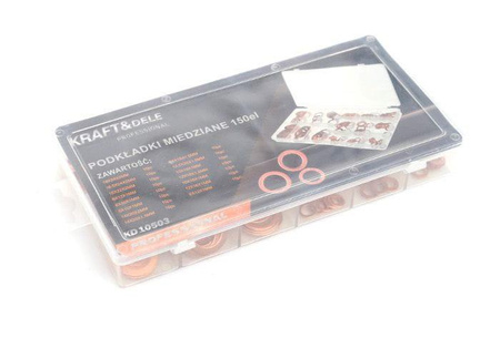 Podkładki miedziane 150 szt. KD10503 - KRAFT&DELE