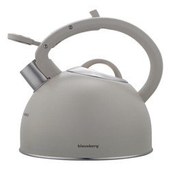 Czajnik tradycyjny, z gwizdkiem, szary, 2,5l, Klausberg, KB-7912 KB-7912