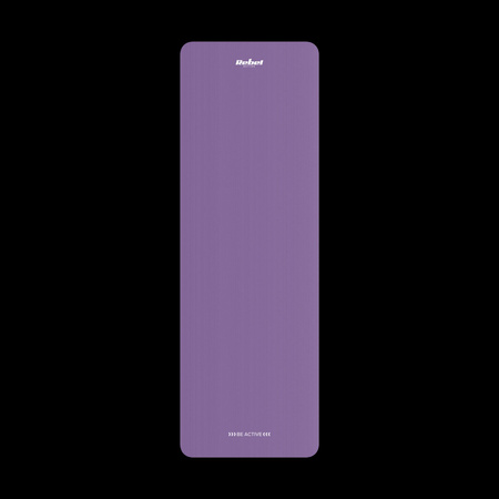 Mata gimnastyczna do ćwiczeń joga, pilates, fitness, 183x61cm, grubość 1.5cm, materiał NBR, fioletowa, REBEL ACTIVE