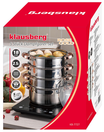 KB7727 Garnek do gotowania na parze 5elm, 18cm, 2,5L KB-7727