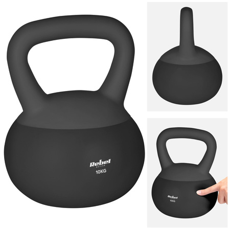 Soft Kettlebell miękki winylowy 10kg REBEL ACTIVE