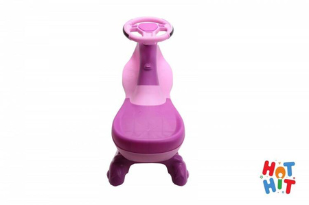 Jeździk Grawitacyjny Swing Car z muzyką i światłem różowy