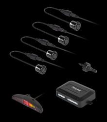 Samochodowe czujniki parkowania z wyświetlaczem (tył) Peiying – czarne