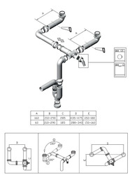 ALVEUS Syfon podwójny bez odpływów (1033153)