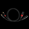 Kabel połączeniowy Cabletech XLR - 2RCA 1m