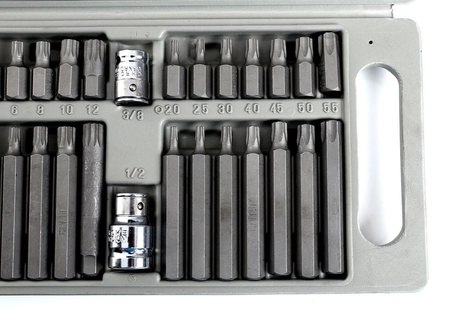 Komplet Bitów specjalnych KD10219 HEX, TORX, SPLINE 40cz. - KRAFT&DELE