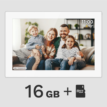 Cyfrowa ramka Kruger&Matz na zdjęcia FRAMEO Wi-Fi 10,1&quot; biała