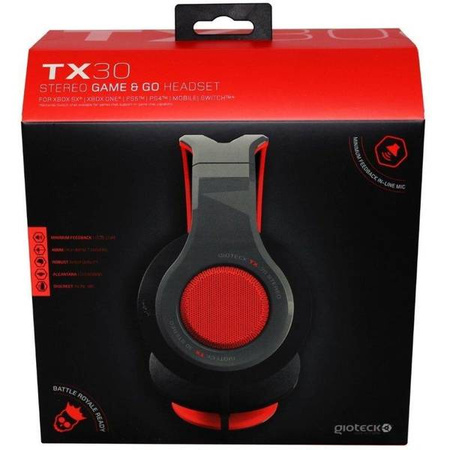 Gioteck Słuchawki TX30 PS5/PS4/Xbox czerwone (GASLGIO00004N0) - Gioteck