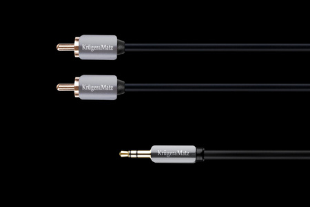 Kabel wtyk jack 3.5 - 2RCA stereo 1.8m Kruger&Matz