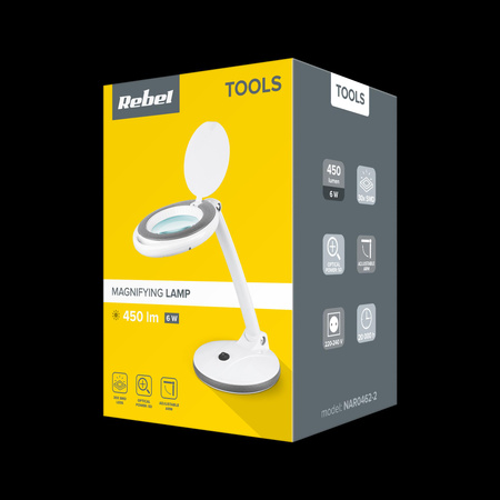 Lampa z lupą na stół 5D 6W Rebel (30x2835 SMD)