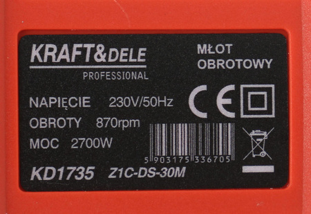MŁOT UDAROWY 2700W KD1735 - KRAFT&DELE