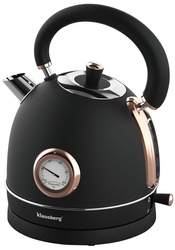 Czajnik elektryczny z termometrem, stal nierdzewna, czarny/rose gold 1,8l, 1850-2200W, Klausberg, KB-7905 KB-7905