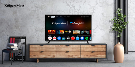 Telewizor Kruger&Matz 40" FHD Google TV 5.0, DVB-T2/S2/T/C H.265 HEVC