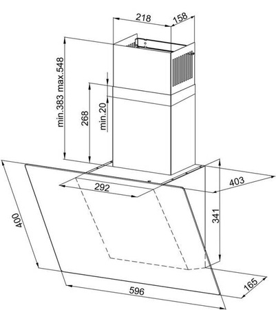 Okap przyścienny MAAN Rodo Mini 60 czarny