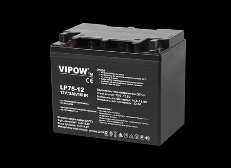 Akumulator żelowy VIPOW 12V 75Ah