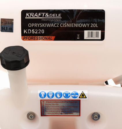 OPRYSKIWACZ CIŚNIENIOWY SPALINOWY 20L KD5220 - KRAFT&DELE