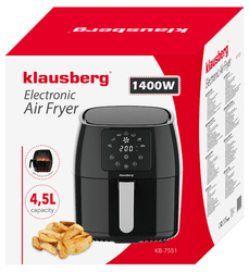 Frytkownica beztłuszczowa 4,5l Klausber KB-7551