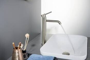 Bateria umywalkowa wysoka BOSTON BOS-BUW.050 NIKIEL (kolor STALI) Blue Water