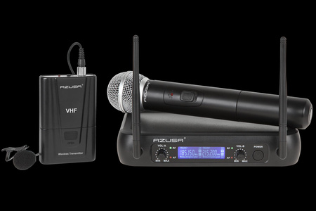 Mikrofon VHF 2 kanały WR-358LD (1 x mik. do ręki + 1x klip)