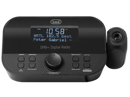 Radiobudzik Trevi RC85D8 DAB z projektorem black