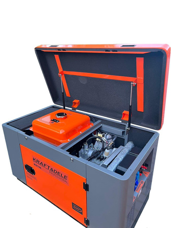Agregat prądotwórczy jednofazowy DIESEL 14/15,5kW KD198 - KRAFT&DELE