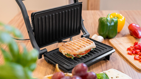 Panini grill TEESA, toster, opiekacz, 1000W, 3 pozycje