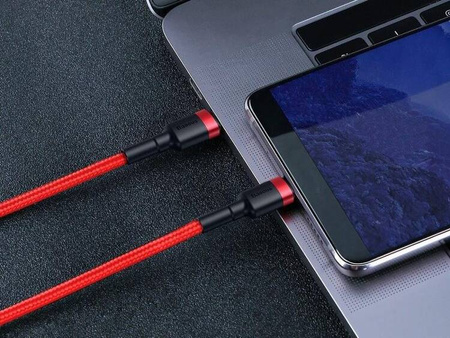 BASEUS Kabel USB-C - USB-C 2,0m Cafule PD 2.0 QC 3.0 60W (CATKLF-H09) Red