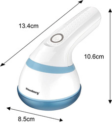 Golarka do ubrań, zasilana na akumulator z możliwością ładowania, biała z jasnoniebimi elementami, Klausberg, KB-7806 KB-7806