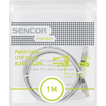 Kabel sieciowy rj45 SCO 560-010 CAT5e UTP 2xRJ45 1m Sencor