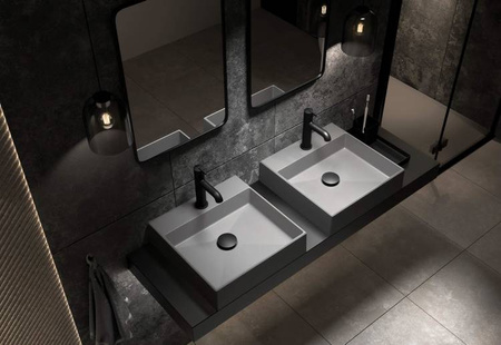 Umywalka granitowa stawiana na blat - 400x400 mm (CQR SU4S) - Deante