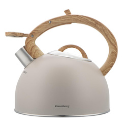 Czajnik tradycyjny, z gwizdkiem, beżowy, 2,5l, Klausberg, KB-7913 KB-7913