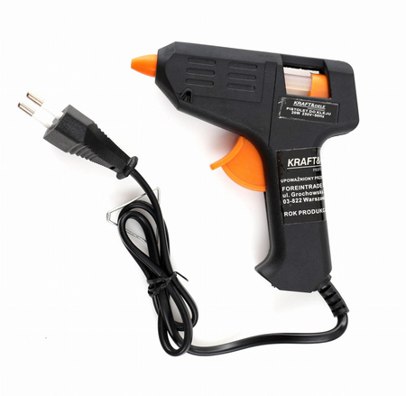 PISTOLET DO KLEJU NA GORĄCO 20W + 7 WKŁADÓW KD10351 - KRAFT&DELE