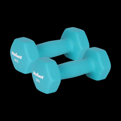 Hantelki żeliwne neoprenowe HEX 2x3kg, REBEL ACTIVE