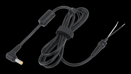 Wtyk kątowy 5,5/2,5 (18,5V/3,8A) sieciowy z kablem do montażu Rebel