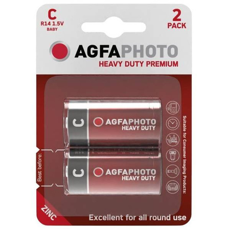 Bateria AgfaPhoto Heavy Duty R14 bl./2szt cynkowa