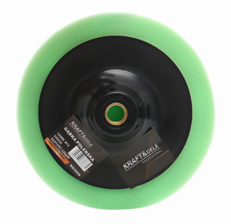 GĄBKA POLERSKA 150mm ZIELONA KD3059 - KRAFT&DELE