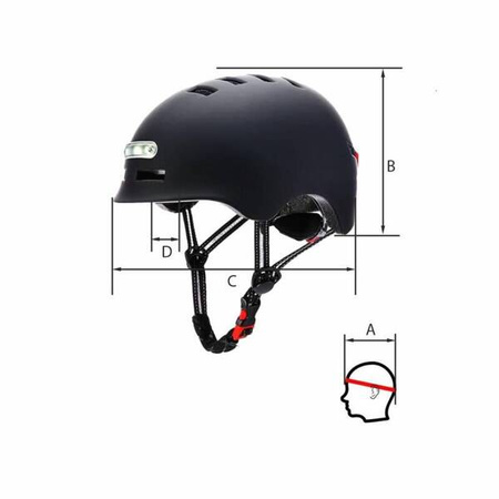 Kask MANTA z oświetleniem LED Rozmiar L EH001 (5902510676414) - Manta