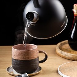 Czajnik tradycyjny z gwizdkiem, stal nierdzewna, czarny mat, pojemność 1,5L, KINGHoff, KH-1897 KH-1897