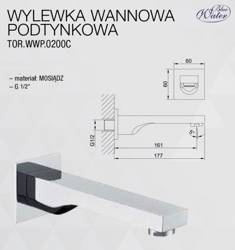 TOR-WWP.0200 CZARNY MAT Blue Water