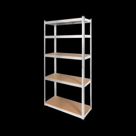 Regał metalowy magazynowy 180x90x40 srebrny Rebel
