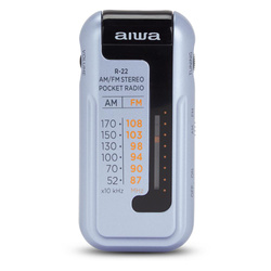 Przenośne Mini Radio AIWA R-22SL srebrny (8435256897838) - AIWA
