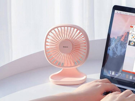 BASEUS Wentylator biurkowy Pudding - Shaped Fan (CXBD-04) Pink