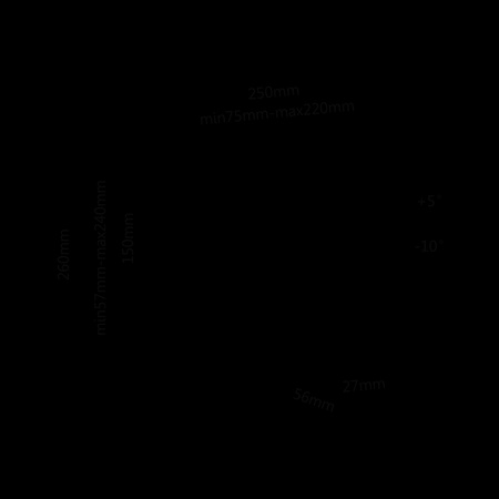 Uchwyt naścienny uniwersalny do LED TV (23-42") LP42-22DT regulacja w pionie