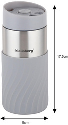 Kubek termiczny, szary, 300ml Klausberg KB-7630