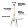 Szufla aluminiowa do ładowania CAT DH8 34cm węgiel śnieg (0841308101200) - Cat