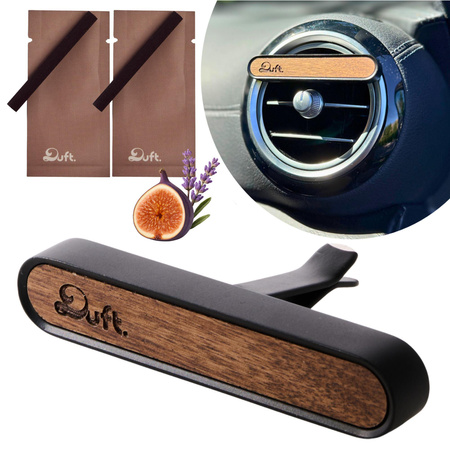 Zapach do samochodu DUFT Spinney– metalowy dyfuzor na kratkę +2 wkłady