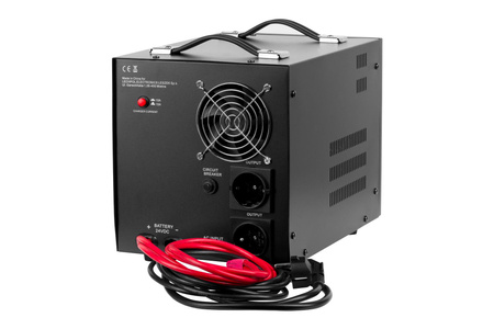 Zasilacz awaryjny KEMOT PROsinus-2600/24 przetwornica z czystym przebiegiem sinusoidalnym i funkcją ładowania 24V 230V 2600VA/1800W - kolor czarny